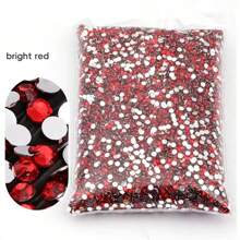 Non Hot Fix Rhinestones 2mm-6mm Silver Bottom Round Resin Flatback Crystal Rhinestone DIY Nail Art Jewelry Garment Decorations