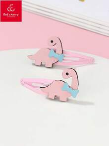 2 chiếc kẹp tóc hình khủng long, thích hợp để trang trí kiểu tóc hàng ngày cho bé gái. - khủng long - Xem 2