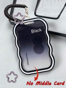 1个哑光粉色透明硅胶卡套，带弹簧钥匙扣 - 适用于学生证、交通卡、校园卡、惠普相纸等 - 也可用于登机牌和行李牌，轻巧耐用，带弹簧夹，可爱百搭，适合日常使用、办公用品、学习用品、家居用品、学生卡套 - 彩色 - 查看 10