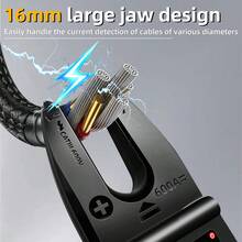 True Clamp Meter - CAT111 Certified Digital Clamp Multimeter With Auto/Manual Ranging, Mini Clamp, USB Charging And Li-Polymer Battery - Durable Electricity Tester For Electrical, Industrial, HVAC, Solar, Supports Current/Voltage Measurement, Ergonomic Design, Rugged Construction - Black - View 8