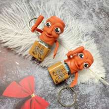 1pc 2025 Popular Gag Mountain Sea Classic Wooden Stick Creature "Tungtungsahur" Talking Weird Gadget, Keychain For Teens & Adults, Stress Relief One-Click Sound, Crazy Press Squeeze, Suitable For Teenagers, Office Workers, Socially Anxious, Prank Prop, Friends Party & Birthday Gift, Hilarious - Multicolor - View 6