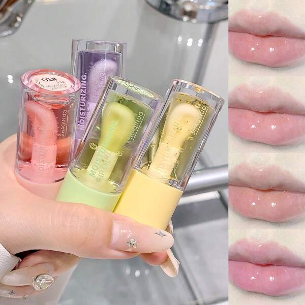 SHAQINUO Nourishing Lip Essence Oil, Moisturizing Lip Gloss, Hydrating & Nourishing Lip Balm, With A Smooth, Lightweight, And Non-Sticky Texture, Improves Dry Lips, Creates Soft, Supple And Plump Lips