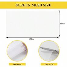 New Fowong Fly Screens For Windows 120cm X 250cm Durable Polyester Window Screen Mesh Mosquito Window Nets To Keep Bugs Out Insect Mesh Replacement Suitable For Windows Doors Or Skylights White - 120X250cm - View 2