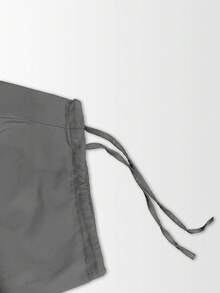 High Waisted Solid Color Side Cargo Pants For Women Baggy Y2k Straight Wide Leg Pants Casual Pants With Pockets Streetwear Sweatpants - 淺灰色 - 查看 9