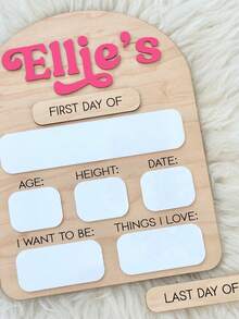 First Day Of School Logo, Removable Back To School Logo And Last Day Logo, Personalized Drying Label Board, Back To School Photo Promotion, Customized First Day Of School Logo, Reusable Back To School Gift, Room Decoration, Autumn Decoration, Room Accessories, Dormitory Essential Items, College - Multicolor - View 3
