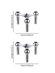 1-delige set metalen kaarsenhouders met moleculaire structuur, Scandinavische, retro en minimalistische driepotige kaarsenhouders, kerndecoratie voor de woonkamer, geometrische creatieve ornamenten, decoratie voor kaarsenhouders in huis, voor huisdecoratie