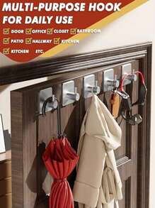 1/2 piezas Ganchos de techo de uso pesado para interiores y exteriores - Soportes de peso para colgar plantas/luces de fiesta LED/campanas de viento de garaje/decoración de baño, imprescindible para el almacenamiento del hogar