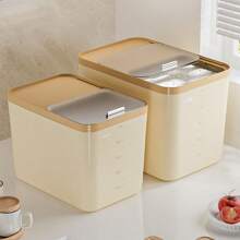 10磅/20磅/30磅食品储存容器，密封性好，防潮防虫，易按压分配器，量杯，适用于大米、谷物、糖、面粉、宠物食品储存，非常适合厨房、家庭和商业用途