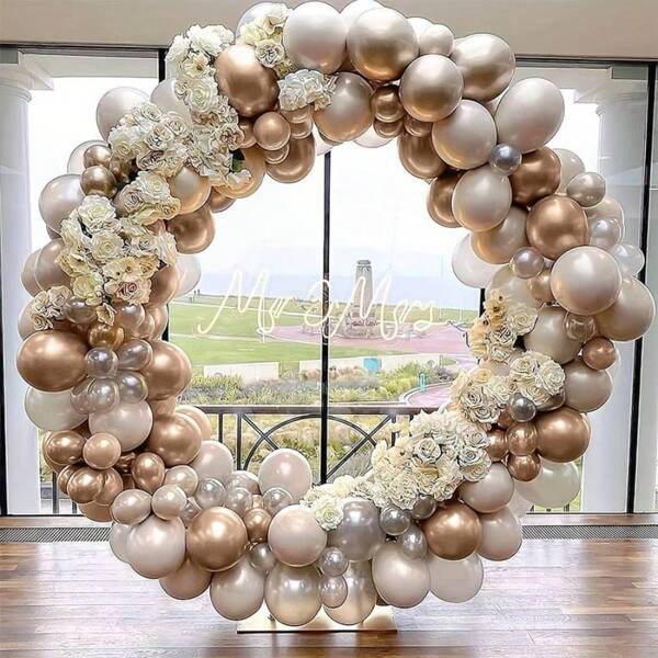 60pcs Nude Platinum Balloons, Metallic Champagne Cream Transparent Balloons, Birthday Party Decorations Anniversary Decorations Graduation Decorations Holiday Decorations Mother's Day Decorations Indoor And Outdoor Decorations, Home Decorations, Room Decorations Wedding Bridal Shower
