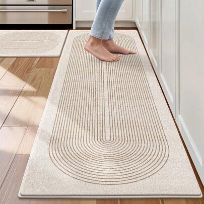 DAJIANG 1片加厚天鹅绒防滑底舒适地垫，适用于玄关、走廊、厨房，可机洗，易于清洁，家居装饰，玄关装饰，浴室装饰，厨房地毯