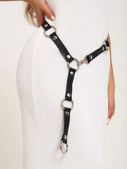 1pc Women's Dark Punk Style Versatile Sexy Waist Belt, Suitable For Performances, Music Festivals, Parties, And Daily Commute Outfits