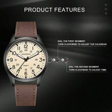 Foxbox Reloj de cuarzo fashion simple LIGE para hombre, reloj deportivo multifuncional para estudiantes, con calendario luminoso disponible en varios colores