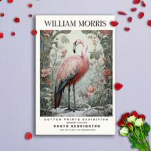 Frameless 1pc William Morris Vintage Flamingo Exhibition Prints Wall Poster Print Canvas Wall Art Poster Decorative Pictures For Bedroom - Multicolor - View 1