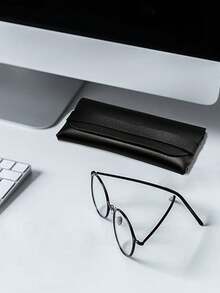 1 Pair Unisex Round Eyeglasses, Transparent Lenses, Metal Frame, Non-Prescription - Multicolor - View 12