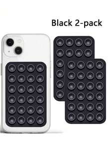 6pcs/Set 24pcs Silicone Suction Cup Phone Stand Pad, Multi-Function Suction Cup Wall Mount Bracket Square Non-Slip Phone Case Holder Suitable For Most Phones, Great For Home, Outdoor Shooting (1/2/3/6pcs Available)