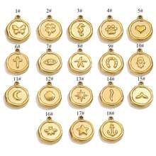 5 Stücke Edelstahl Mode einfache Stern Mond Herz geformter Bienen Anhänger DIY Halskette Armband Schmuckherstellung Zubehör