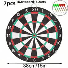 Dart Board Set, 4/6 Soft Tip Darts, Hangable - Dart Game Set, Indoor/Outdoor Relaxation Activities, Ideal For Competition And Gaming, Games For Family And Friends, Relieves Eye Strain