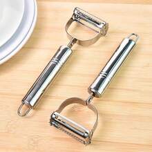 1pc Stainless Steel Potato Cucumber Carrot Grater Kitchen Items Kitchen Gadgets And Accessories Fruit Peeler Peeler - Silver - View 7