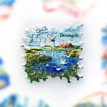 1/2pcs Resin Fridge Magnet Travel Souvenirs, Germany Berlin, Denmark Copenhagen, Belgium Cologne Cathedral, Neuschwanstein Castle Munich, Rothenburg, Danish Fairytale, Belgian Waffle, Brussels, Magnetic Wall Decor, Creative Gift For Bedroom, Kitchen, Home Decor, Germany Tour - Multicolor - View 9