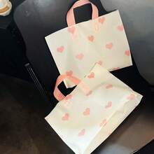 100/75/50/25/10/5pcs Set New Matte Thick Small Heart Shaped Garment Bags, Cute Heart Design, Matte Texture, Girly - Multicolor - View 5