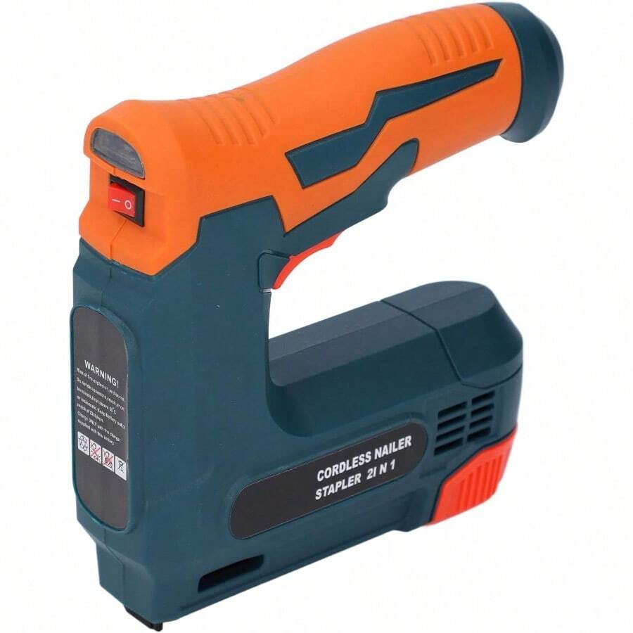 Pistola Grapadora Inalámbrica con Carga USB, Clavadora Brad con 3 Interruptores de Seguridad, Velocidad de Clavos 30 Veces/min para Tapicería y Carpintería - Tipo de Enchufe A USA (110-127V) - Ver 1