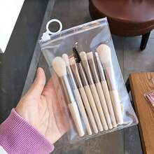 8pcs Mini Multipurpose Makeup Brush Set, Professional Makeup Tools Kit For Blush, Highlighter, Eyeshadow, Powder, Concealer & Eyebrow Pencil, Ideal Gift For Beginners Portable And Practical - Random Color Set - View 5
