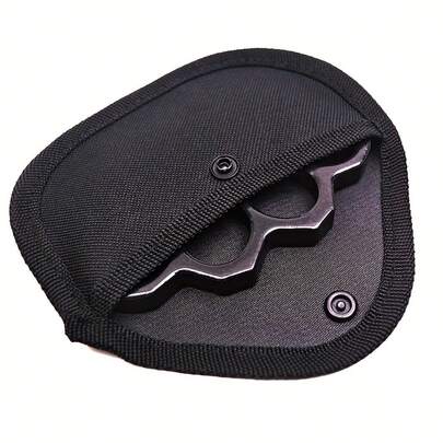 Shock-Absorbing Brass Finger Cots With Storage Bags - Cushioned Interior, Safety Snap Closure, Sporty Non- Fabric Design For Home Decor & Sports Protection