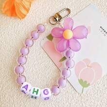 1pc Macaron Color Mixed Pearl/Flower Beads/Letter Bead Bag/Phone Charm Backpack Decor Keychain For Bag - Multicolor - View 15