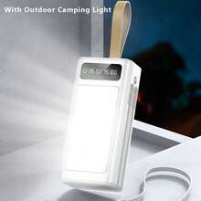 50000mAh Large Capacity Power Bank 22.5W External Battery Fast Charging Mobile Power Supply Equipped With LED Flashlight LED Power Display Comes With Detachable 2 Cables, Can Quickly Charge Mobile Phones/Electronic Products And Other Devices(5*10000mAh) - màu đen - Xem 9