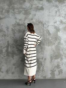 Women Casual Heart Pattern Round Neck Long Sleeve Pullover Top And Long Pants Set, Embroidery Design - White - View 6