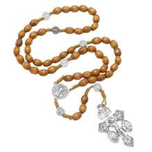 圣本笃木质念珠项链（1件），男士祈祷珠，天主教信仰饰品，宗教礼物 - 念珠KR014 - 查看 9