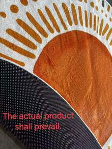 1pc Nordic Style Sunflower Round Carpet, Suitable For Bedroom, Living Room, Kitchen, Study, Warm Home Decor Rug, Bedroom Decor, Home Decor, Room Decor, Small Rug, Blanket, Outdoor Mat, Garden Mat, Living Room Carpet, Plush Carpet, Thick Carpet, Fluffy Carpet, Autumn/Winter Carpet, Thick/Plush - Multicolor - View 6