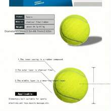 6pcs/Set High Elasticity Durable Tennis Balls, Suitable For Training, Fitness And Pet Massage, Suitable For Youth Competition - Pink - View 4