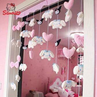 Sanrio 1pc Hello Kitty Style Door Curtain - Kuromi, Melody And Cinnamoroll Design, Adorable Y2K Decor, Includes Adhesive Tape For Easy Installation, Suitable For Living Room, Bathroom And Bedroom, Great For Daily Decoration, Party Decoration, Best Gift For Friends On Holidays And Birthdays
