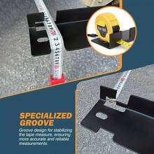 1 Set Wheel Repair Tool, Wheel Alignment Tool, Wheel Alignment Tool Plate, Heavy Duty Toe Alignment Tool Plate, Two Piece Precision Balancing Upgrade With Hanging Hole, Stainless Steel Wheel Alignment Tool Plate For Convenient Wall Mounted Storage, Black/Silver. - 黑色 - 查看 5