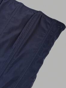 Apperloth A 复古网纱半透明胸衣上衣，无肩带，带钢圈，露背系带，适合性感乡村音乐节、夏季度假等场合。 - 藏蓝色 - 查看 6