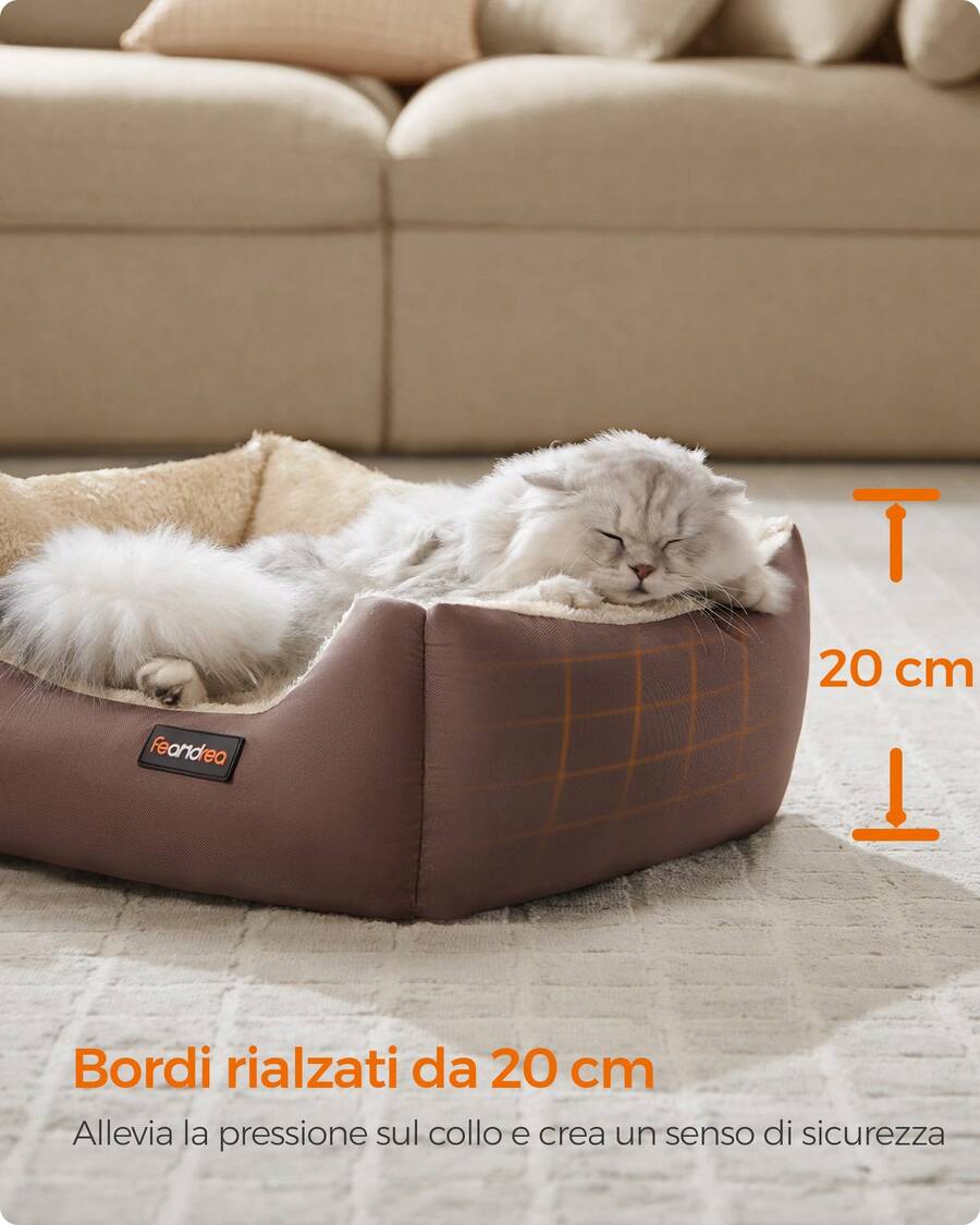 Pet Bed & Crate Mat - Coffee Brown and Beige - View 1