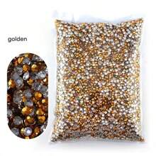 Non Hot Fix Rhinestones 2mm-6mm Silver Bottom Round Resin Flatback Crystal Rhinestone DIY Nail Art Jewelry Garment Decorations