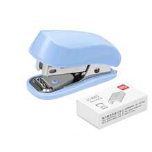 1 件迷你订书机套装，三合一骑马钉订书机和起钉器（容量：830 个订书钉），26/6 标准，返校，办公室学校用品 - 彩色 - 查看 13