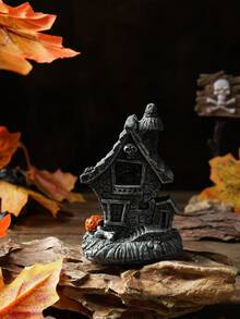 1pc Halloween Decor Black Cat Witch Ghost House Home Desktop Decoration, Resin Figurines, Suitable For Indoor Home Holiday Atmosphere, Outdoor Park Party Decorations Home Decor Room Decor - Multicolor - View 5