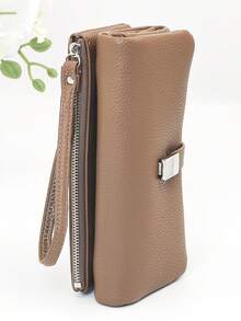 Women's Mini Handheld Phone Wallet Soft PU Zippered Long Wallet Multi-Function Phone Wallet Minimalist And Lightweight Clutch Bag Large Capacity Card Holder Elegant Zipper Coin Purse For Women Wallet Purse Wallet - Multicolor - View 12