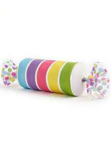Bolsa Novidade Fofa Colorida em Formato de Doce Listrado, Bolsa Transversal Para Meninas, Clutch de Festa, Bolsa de Ombro de Couro PU de Moda