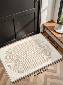 DAJIANG 1件装加厚绒面防滑底舒适地垫，适用于玄关、走廊、厨房等场所，可机洗，易于清洁，家居装饰，玄关装饰，浴室装饰，厨房地毯