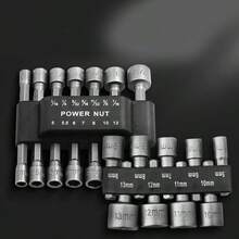 Socket Bit Set Kit For 5 To 13mm Screwdriver - 銀色 - 查看 3