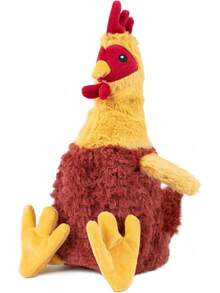 Best Pet Supplies Juguete 2 en 1 Divertido para Perro sin Relleno, tamaño Mediano (Pato Salvaje, Liebre, Ardilla, Paquete de cocodrilo) (PT07-08-45-47-M) - Pollo arrugado (amarillo) - Ver 14