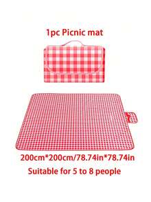 1 Pc Natural Wicker Picnic Basket - With Double Lids And Removable Linen Lining - Double Openings Design, Suitable For Camping, BBQ, Shopping, Home Storage, Home Decor, Fruit/Vegetable Storage - Decorative Edging Trim, Picnic Accessories - Multicolor - View 3