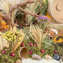 50-160pcs Christmas Decorations Hala Tool Hamster Moss, 100% Natural Moss Suitable For Rabbits, Squirrels, Hamsters, Guinea Pigs And Other Small Animals, Used As Pet Cage Accessories, Terrarium, Reptiles, Plant Room Decor