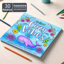 كتاب تلوين [أنيق وإيجابي] من 30 صفحة، كتاب تلوين ملهم ذو موضوعات إيجابية، أنماط أنيقة وأقوال إيجابية، مناسب للطلاب والبالغين، هدايا عيد الميلاد والكريسماس، كتاب تلوين للبالغين والمراهقين