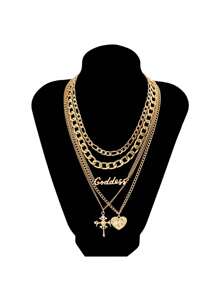1 conjunto de colar com pingente de moeda em formato de coração retrô, colar com corrente de metal punk dourado, adequado para mulheres, joias Y2K Steampunk, ótimo para presente de volta às aulas