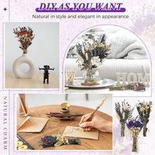 24 Pcs Boho Dried Flower  Mini  Andmade Dry Flowers Decor For Vase Crafts  Photo Boutonniere For Men L Plant For Bridesmaid Gift Birthday Decor(Lavender)